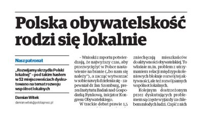Polska obywatelskość rodzi się lokalnie