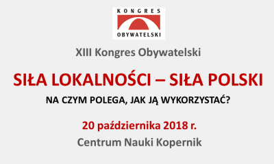 grafika z hasłem XIII Kongresu Obywatelskiego