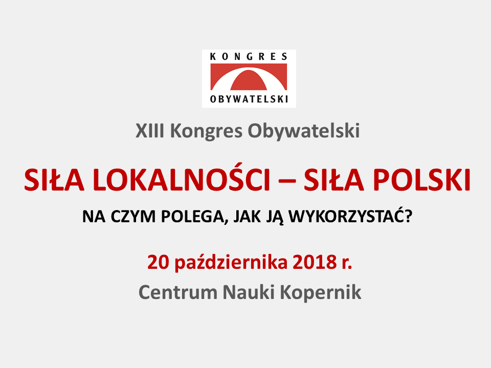 grafika z hasłem XIII Kongresu Obywatelskiego