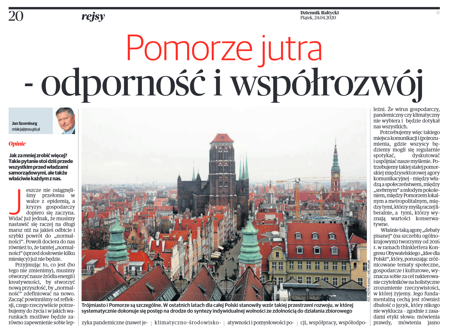 artykuł Pomorze jutra - odporność i współrozwój