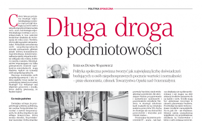 artykuł Długa droga do podmiotowości