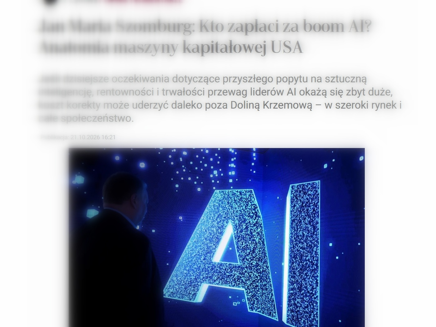 artykuł w rp.pl boomAI 2
